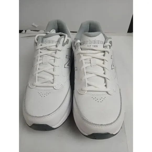 USED New Balance Mens 928 V3 Lace-up Walking Shoe,White-Size 